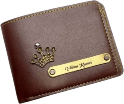 my album zone Men Brown Artificial Leather Wallet(5 Card Slots)