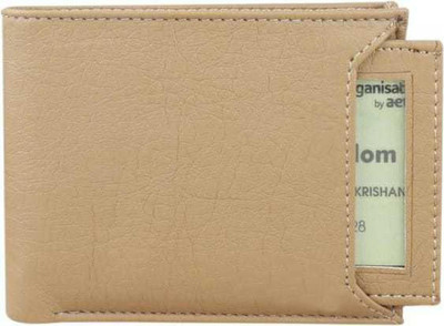 gustave Men Casual Beige Artificial Leather Wallet(10 Card Slots)