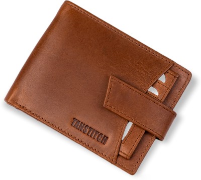 TANSTITCH Men Casual Tan Genuine Leather Wallet(8 Card Slots)