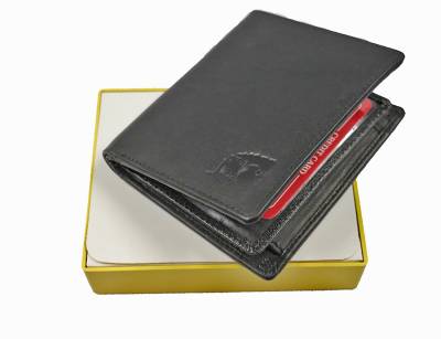 Sorossi Men Trendy Black Genuine Leather Wallet