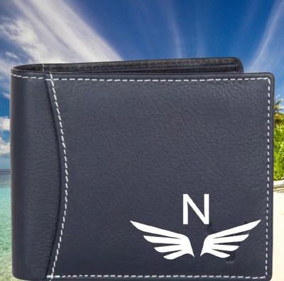 KEYUR Men Casual Blue Artificial Leather Wallet(6 Card Slots)