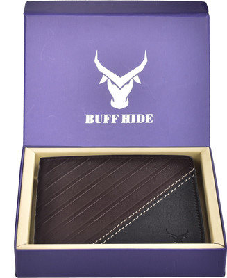 BUFFHIDE Men Brown Genuine Leather Wallet(8 Card Slots)