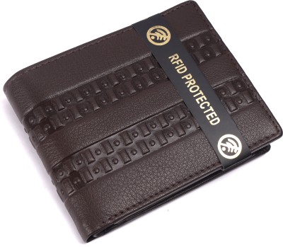 MAWESHI Men Trendy Brown Genuine Leather Wallet(8 Card Slots)
