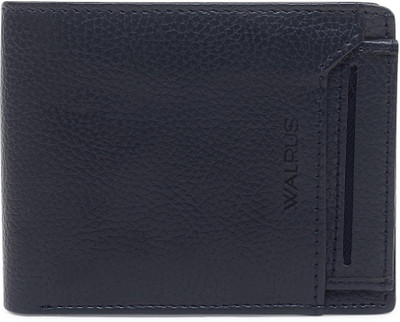 Walrus Men Casual Blue Artificial Leather Wallet(6 Card Slots)