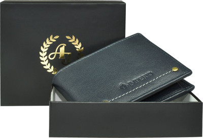 AJANTA Men Casual, Ethnic, Evening/Party, Formal Blue Genuine Leather Wallet(3 Card Slots)