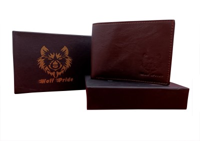 WOLF PRIDE Men Brown Genuine Leather Wallet(7 Card Slots)