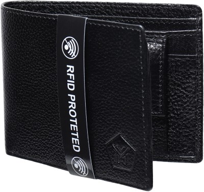 MMShopy Boys Black Genuine Leather Wallet(3 Card Slots)