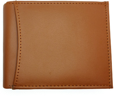 KRIENZO Men Trendy Tan Genuine Leather Wallet(12 Card Slots)