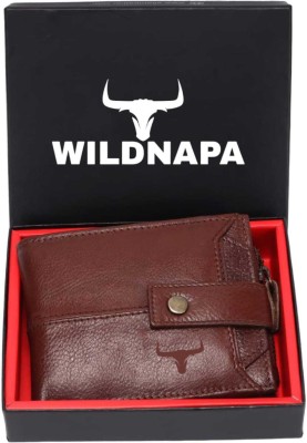 WILD NAPA Men Brown Genuine Leather Wallet(12 Card Slots)