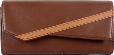 The CLOWNFISH Women Brown Genuine Leather Wallet(3 Card Slots)