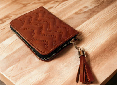 Vinsage Women Trendy, Casual, Evening/Party Tan Artificial Leather Wallet(3 Card Slots)