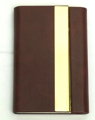 SHARKGOLD Men Casual Brown, Tan Artificial Leather Card Holder(10 Card Slots)