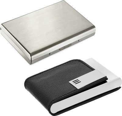 OFIXO 6 Card Holder(Set of 2, Silver)
