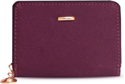 ABYS Stylish Canvas Card Holder, Credit Card Wallet for Men & Women Slots 9 Card Holder(Set of 1, Pink)