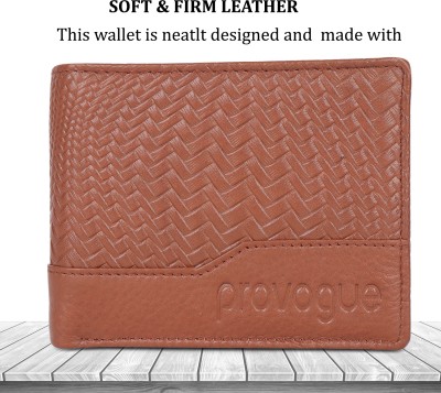 PROVOGUE Men Formal, Casual, Travel, Trendy, Ethnic Tan Genuine Leather Wallet(8 Card Slots)