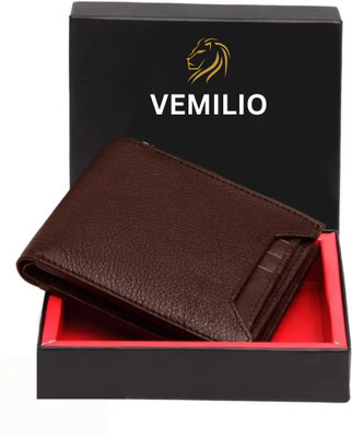 VEMILIO Men Casual, Evening/Party, Trendy Brown Artificial Leather Wallet(7 Card Slots)