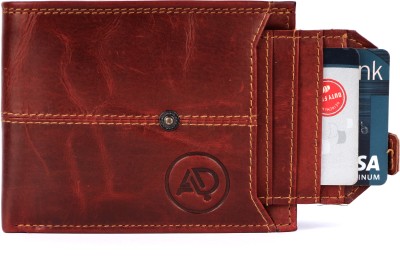 AYPIO DIER Men Trendy, Formal, Casual, Travel Brown Genuine Leather Wallet(8 Card Slots)