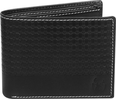 Spirra Men Casual, Formal, Travel, Evening/Party Black Genuine Leather Wallet(3 Card Slots)
