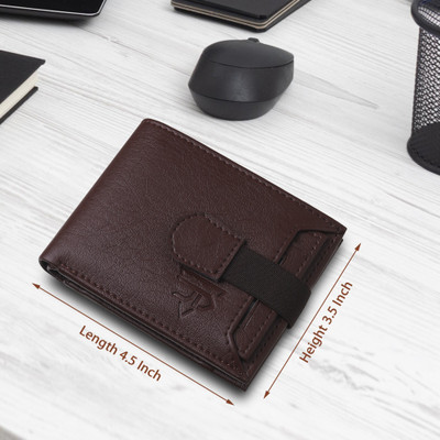 JND Men Casual Brown Artificial Leather Wallet(7 Card Slots)