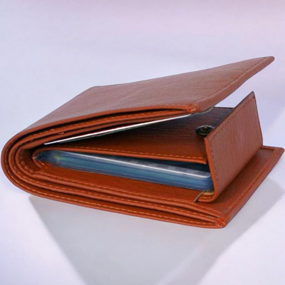 Kastner Men Formal Tan Artificial Leather Wallet(4 Card Slots)
