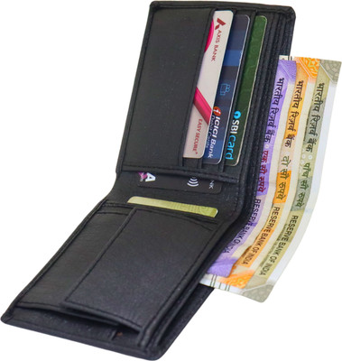 Strong Horns Men Casual, Formal Black Artificial Leather Wallet(5 Card Slots)