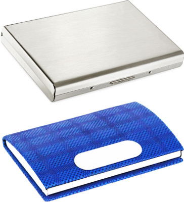 OFIXO 6 Card Holder(Set of 2, Silver)
