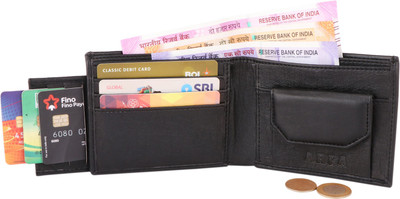 Shiv Men Black Artificial Leather Wallet(6 Card Slots)