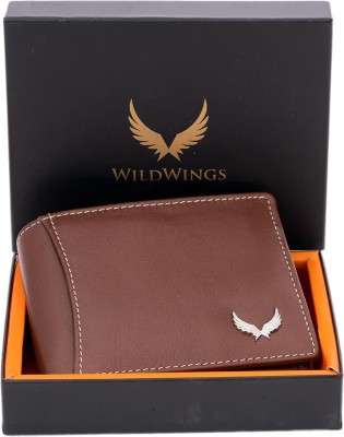 WILDWINGS Men Trendy, Evening/Party, Casual, Formal Brown Genuine Leather Wallet(8 Card Slots)