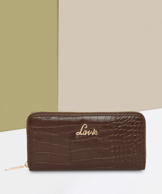 LAVIE Women Casual Brown Artificial Leather Wallet(8 Card Slots)