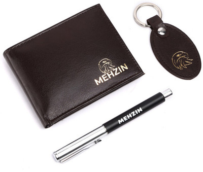 MEHZIN Men Formal Brown Artificial Leather Wallet(5 Card Slots)