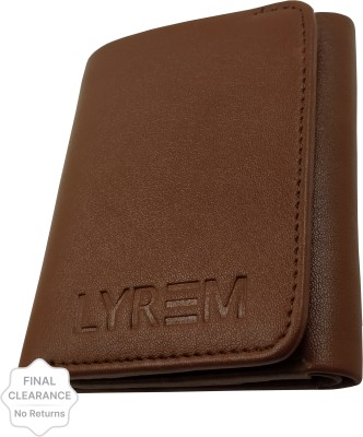 LYREM Men Casual Tan Artificial Leather Wallet(5 Card Slots)