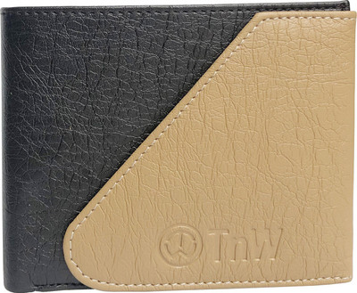 TnW Men Black Artificial Leather Wallet(4 Card Slots)