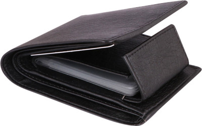 zaphod Men Casual Black Artificial Leather Wallet(8 Card Slots)