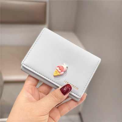valerie Women Casual Blue Genuine Leather Wallet(8 Card Slots)