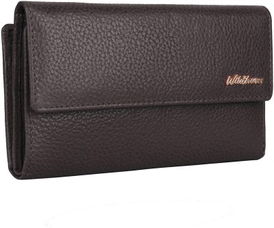 WILDHORN Women Casual, Trendy Brown Genuine Leather Wallet(18 Card Slots)