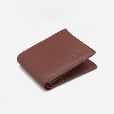 Lasa Men Casual Tan Genuine Leather Wallet(3 Card Slots)