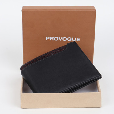 PROVOGUE Men Casual, Formal Black Artificial Leather Wallet(5 Card Slots)