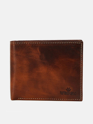 WROGN Men Formal Tan Genuine Leather Wallet(7 Card Slots)