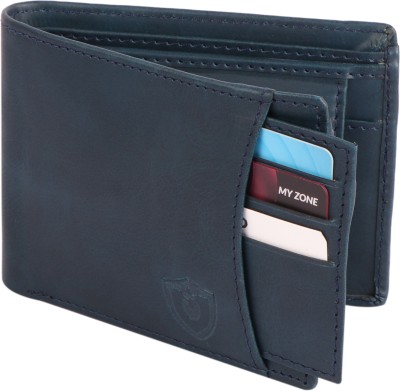 Keviv Men Casual, Formal, Travel Blue Genuine Leather Wallet(10 Card Slots)