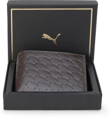 PUMA Men Brown Genuine Leather Wallet(4 Card Slots)