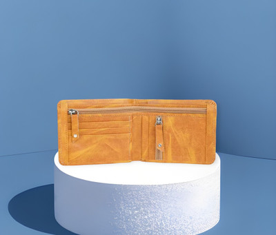 HRFSTAR Men Casual Tan Artificial Leather Card Holder(4 Card Slots)