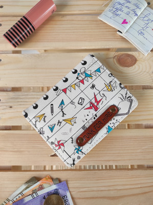 FUNK FOR HIRE Men & Women Casual White Artificial Leather Wallet(6 Card Slots)