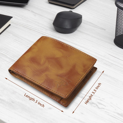 JND Men Casual Tan Artificial Leather Wallet(4 Card Slots)