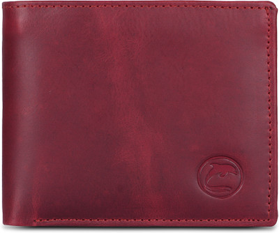 DOLPHIN GLOBAL Men Casual, Formal, Travel Red Genuine Leather Wallet(6 Card Slots)