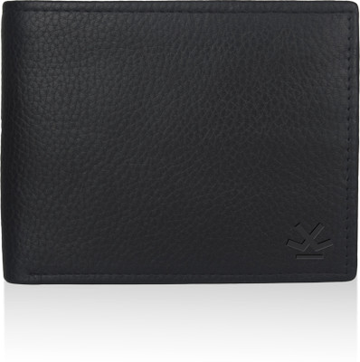 WROGN Men Casual, Formal Black Genuine Leather Wallet(6 Card Slots)