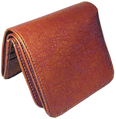 RUDHJAL Men Brown Artificial Leather Wallet(6 Card Slots)