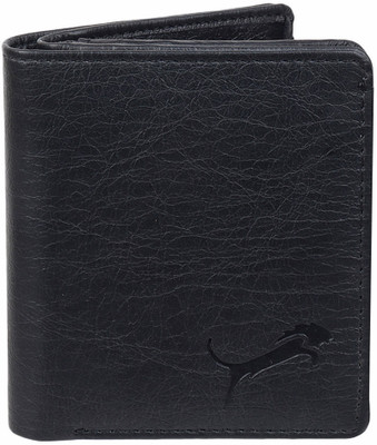Wildedge Men Casual Black Artificial Leather Wallet(6 Card Slots)