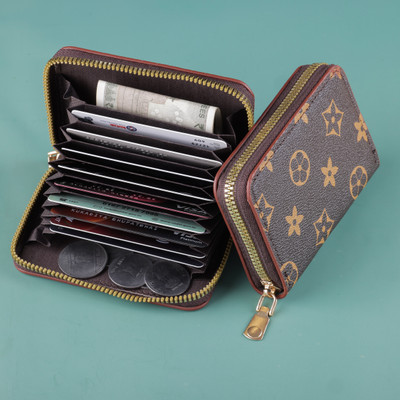 watchstar Men & Women Casual, Formal, Trendy Brown Genuine Leather Card Holder(9 Card Slots)