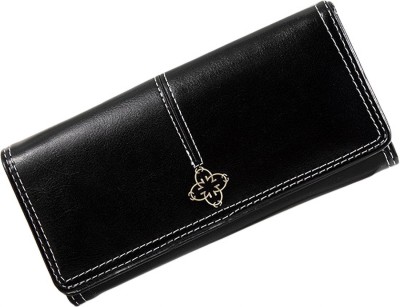 Frackson Women Casual, Ethnic, Evening/Party, Formal, Travel, Trendy Black Artificial Leather Wallet(17 Card Slots)