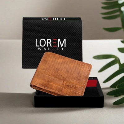 LOREM Men Casual, Evening/Party, Formal Beige Artificial Leather Wallet(3 Card Slots)